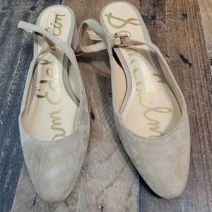 NWOT 8 Sam Edelman Beige Suede Pumps Slingback